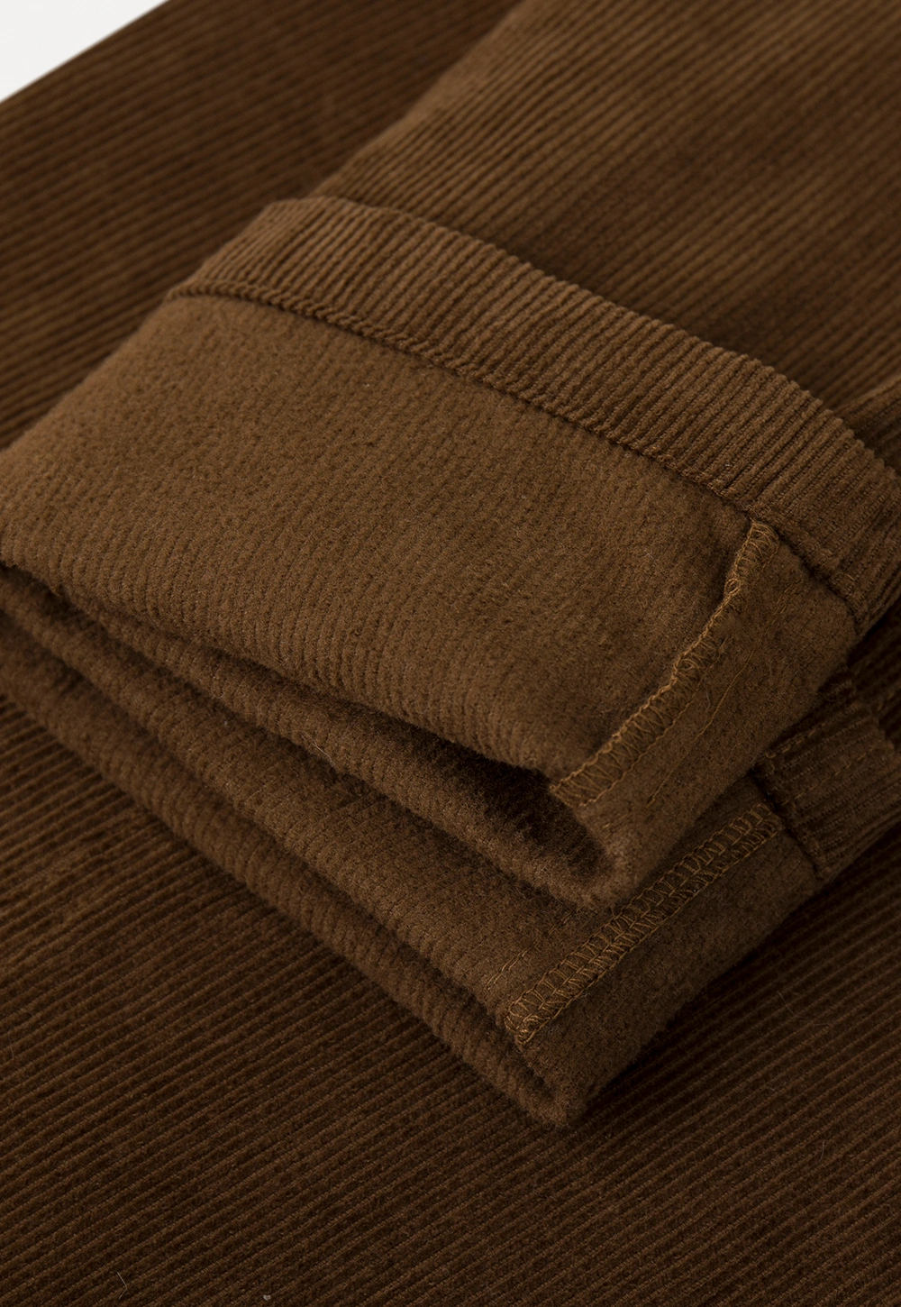 Women Wide-Legged Brown Corduroy Pants