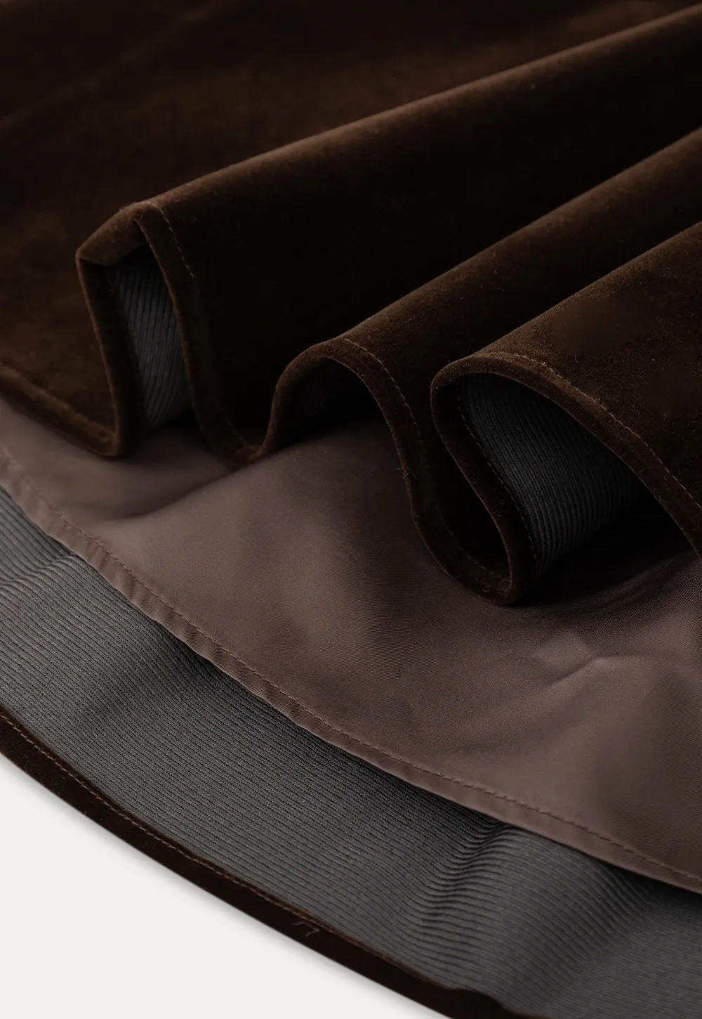 Chic Brown Velvet Mini Dress with Bell Sleeves