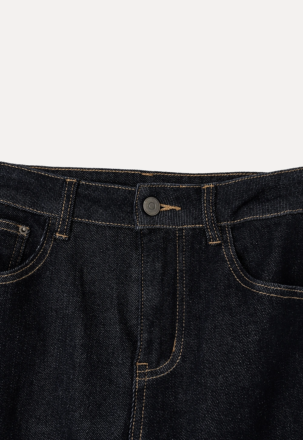 Wide Leg Straight Cut Denim Jeans