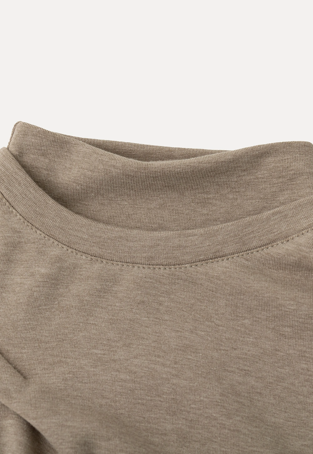Asymmetrical Draped High Neck Long Sleeve Top
