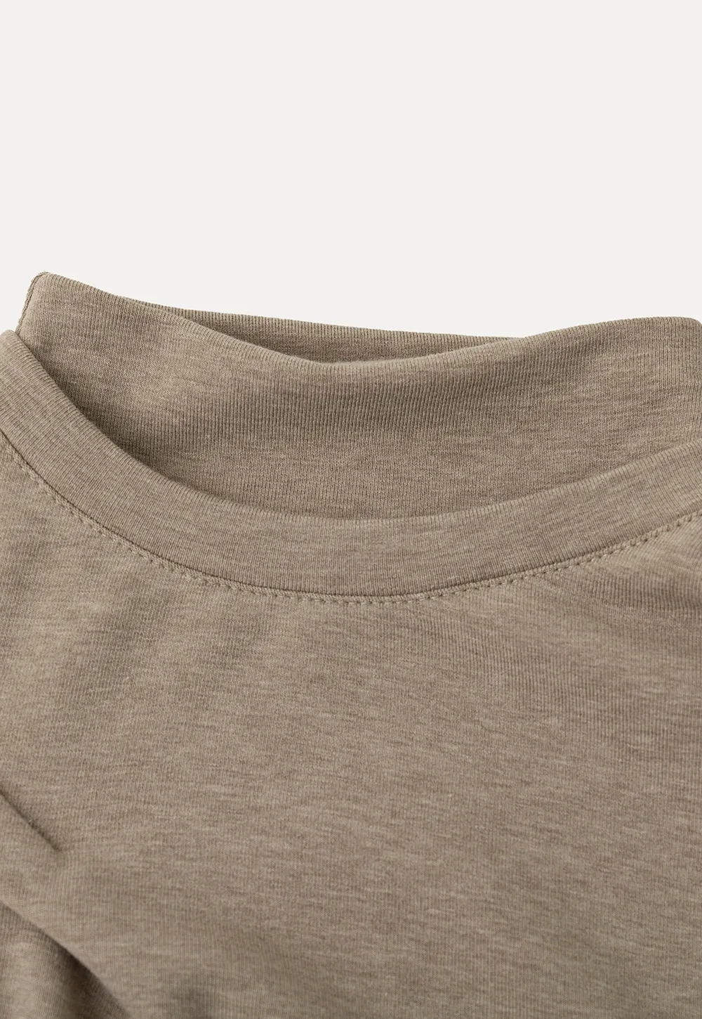 Asymmetrical Draped High Neck Long Sleeve Top