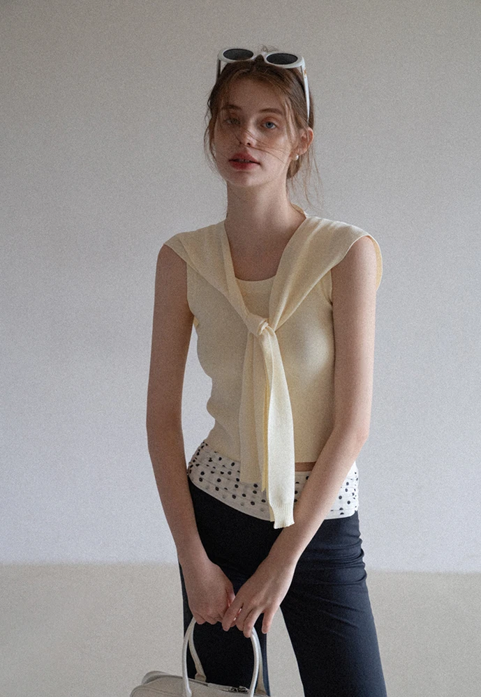 Polka-Dot Foldover Waist Flared Pants