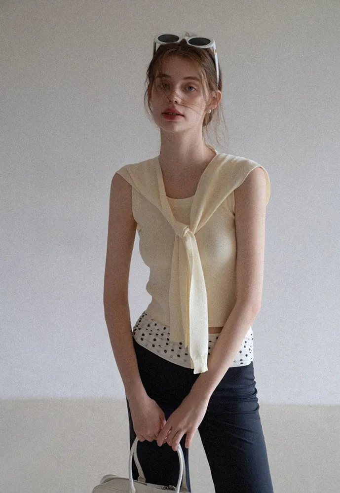 Polka-Dot Foldover Waist Flared Pants