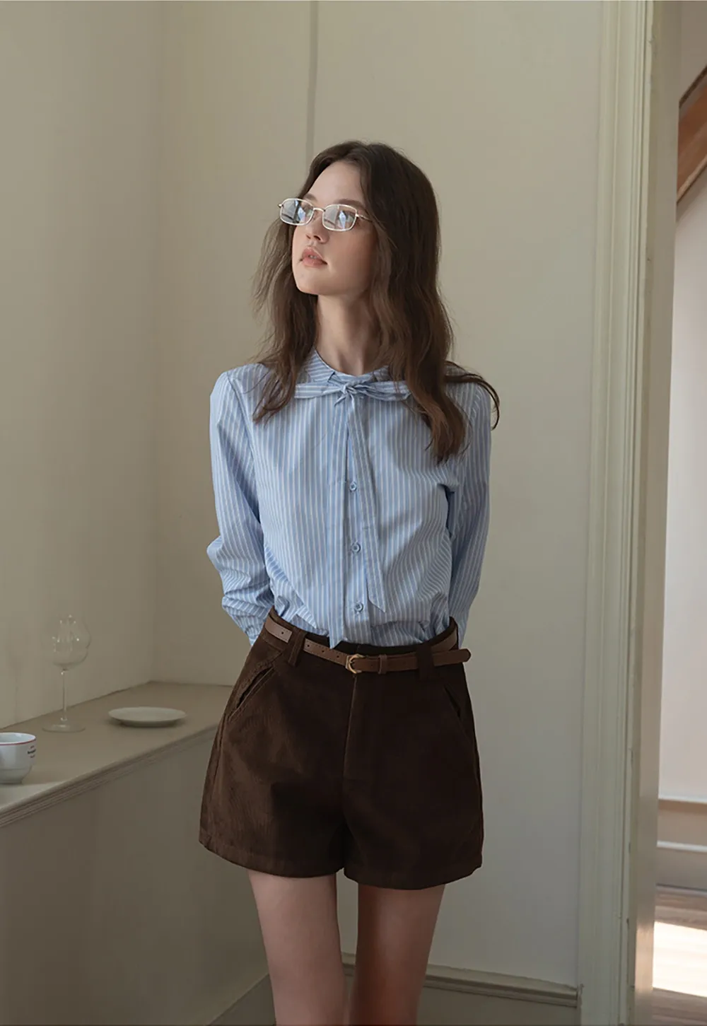 Vintage Belted Corduroy Shorts