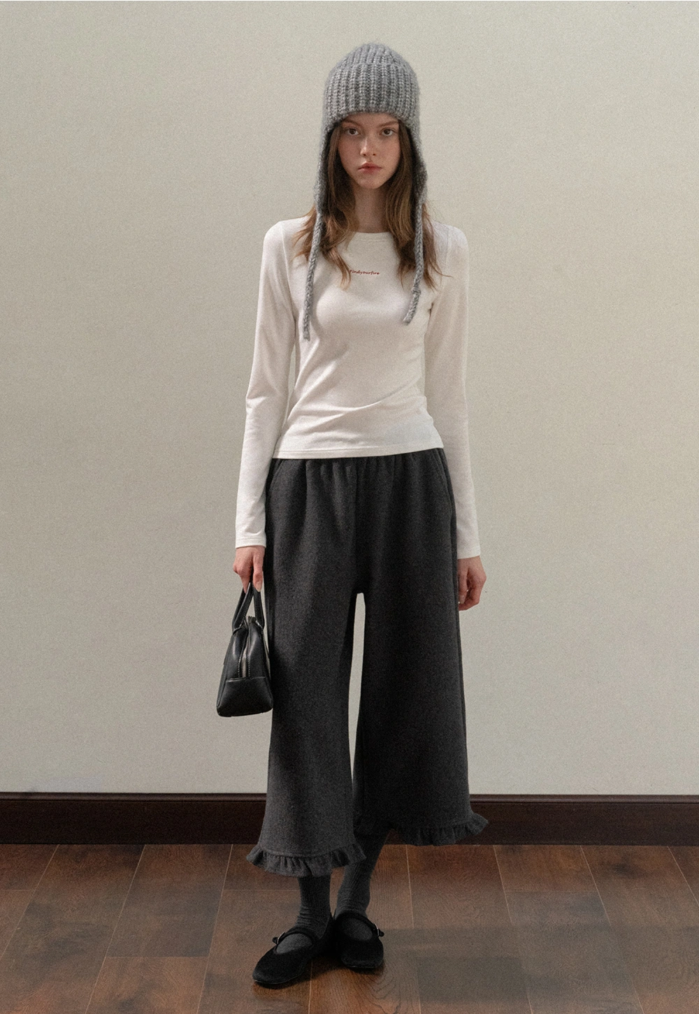 Trendy White Long Sleeve Tee