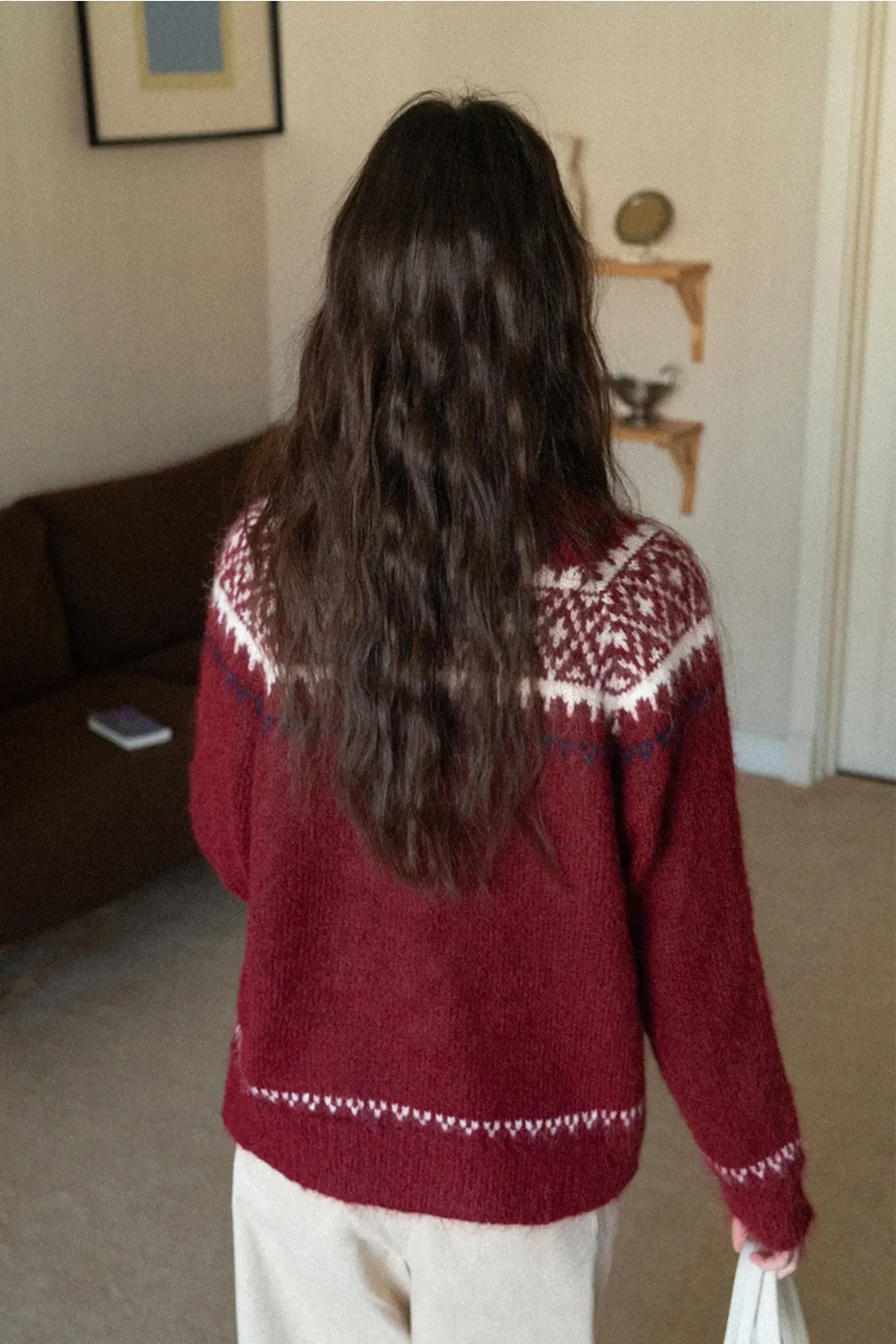 Fair Isle Button-Down Cardigan