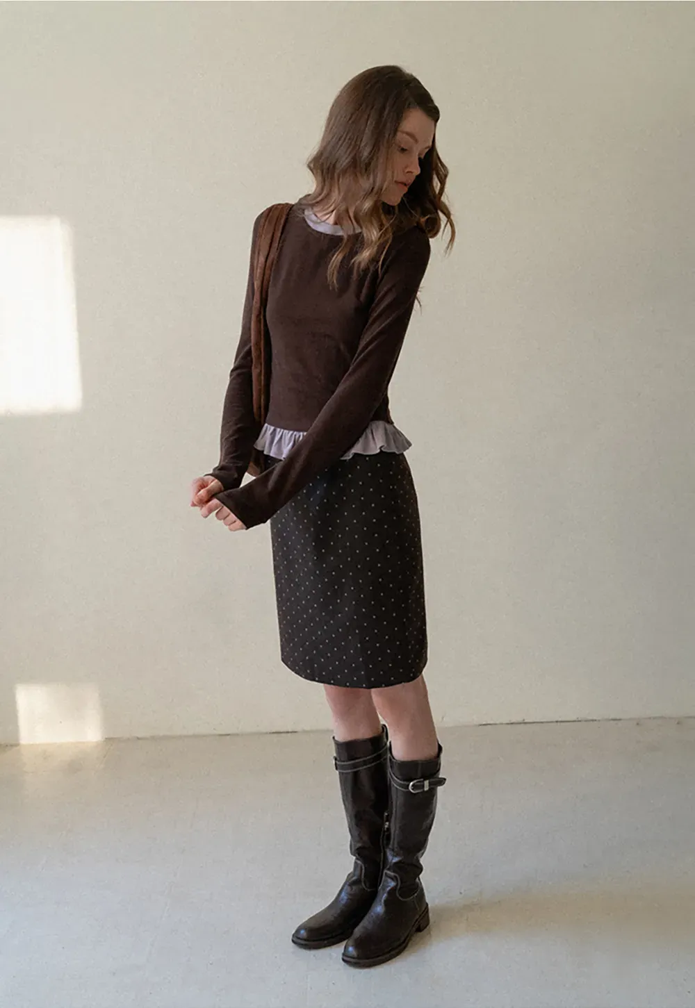 Polka Dot A-Line Mini Skirt