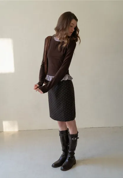 Polka Dot A-Line Mini Skirt