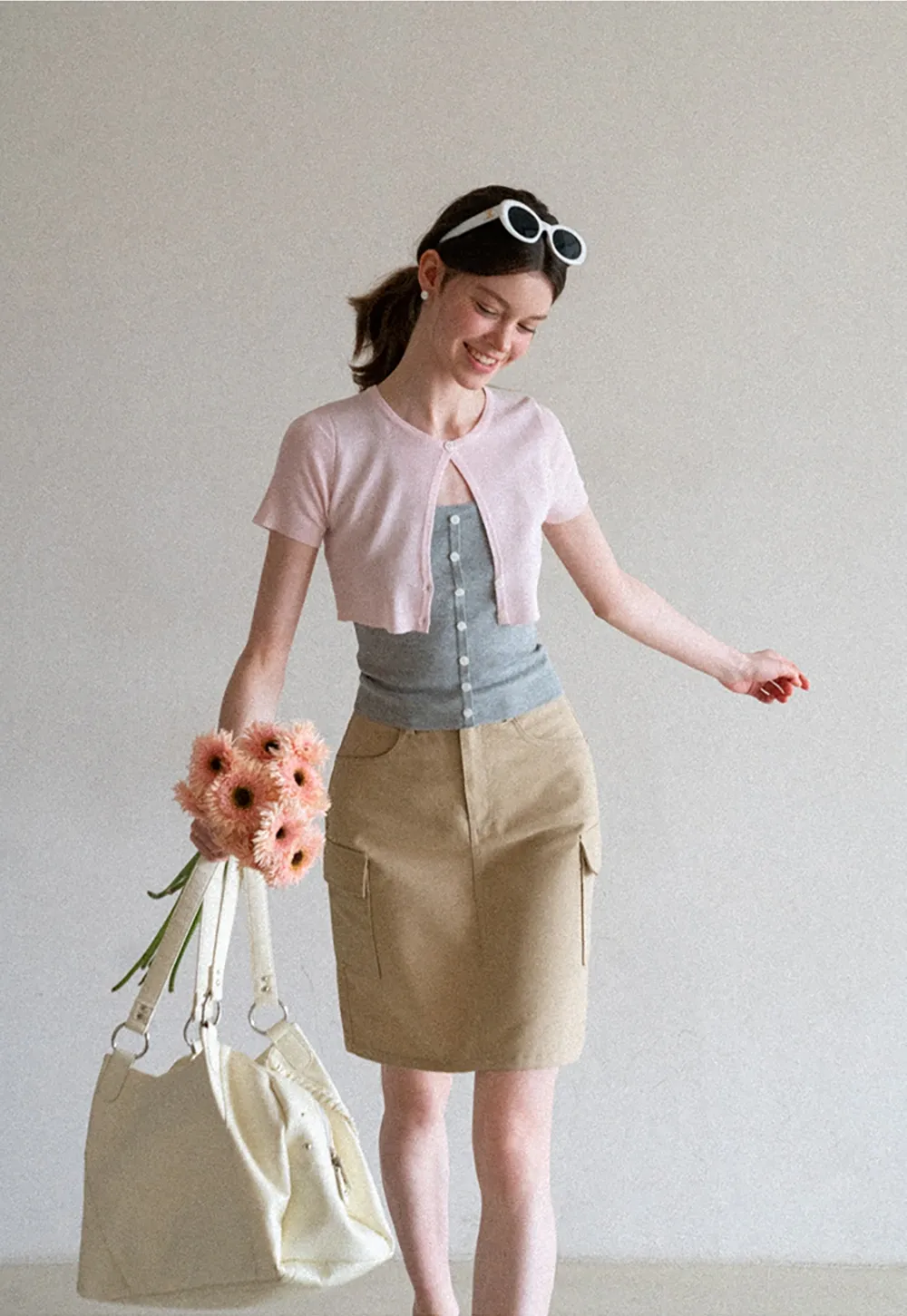 Cargo Pocket A Line Skirt