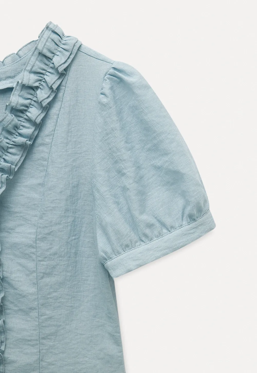 Women’s Ruffled V-neck Short Sleeve Blouse