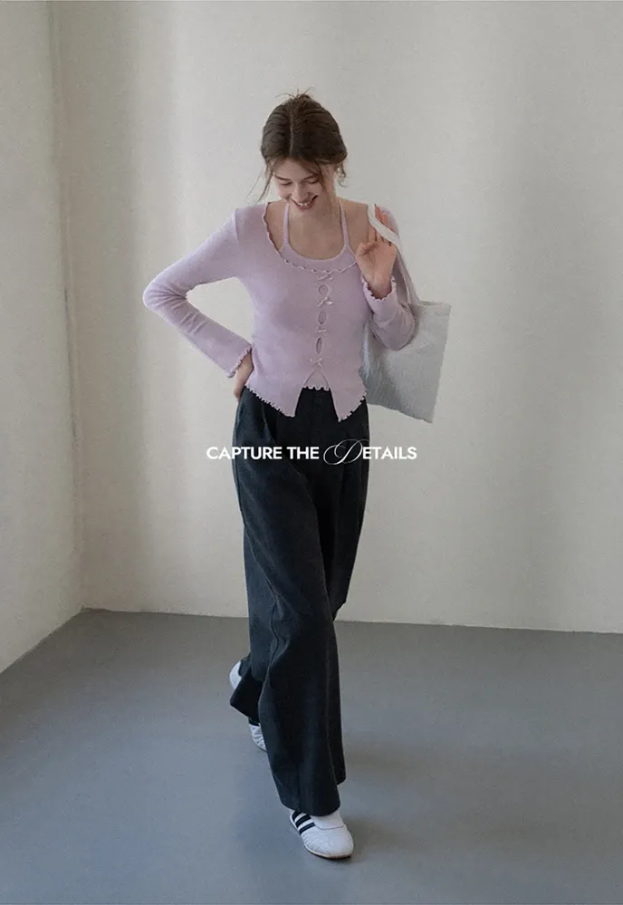 Wide-Leg Pleated Pants