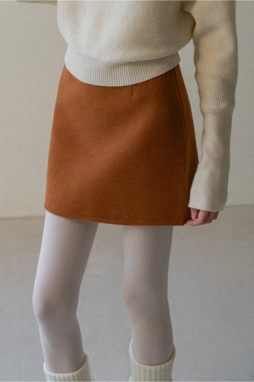 Basic A-Line Wool Skirt