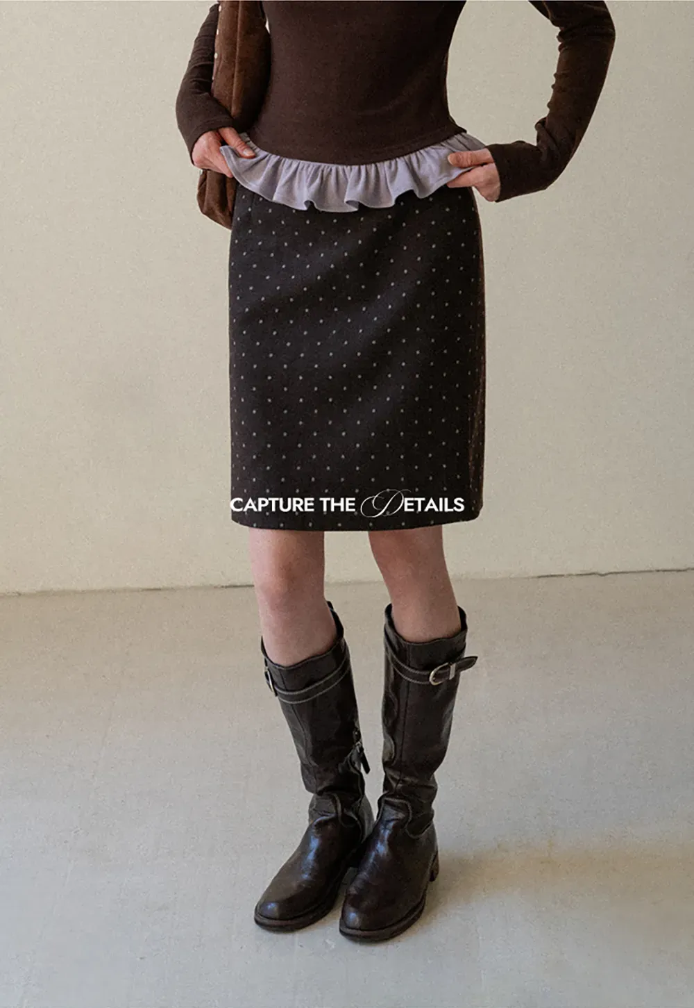 Polka Dot A-Line Mini Skirt