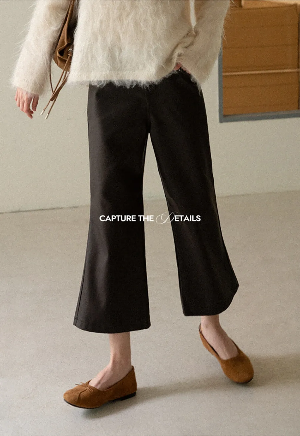 Pleated Wide Leg Leatherette Casual Pants