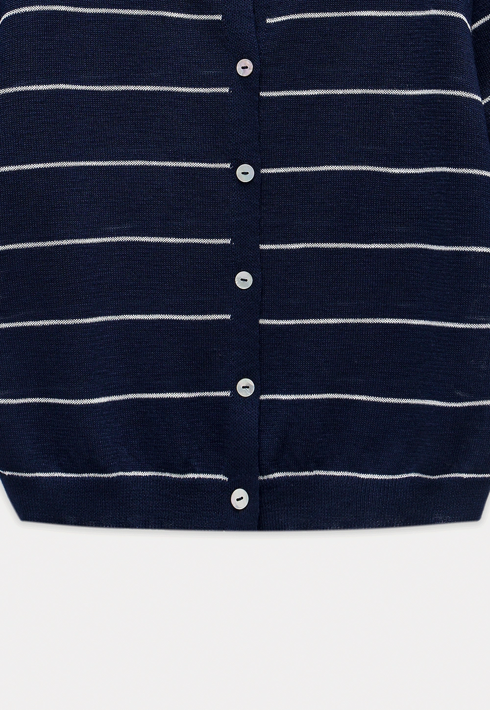 Women’s Striped Button-Down Short-Sleeve Cardigan