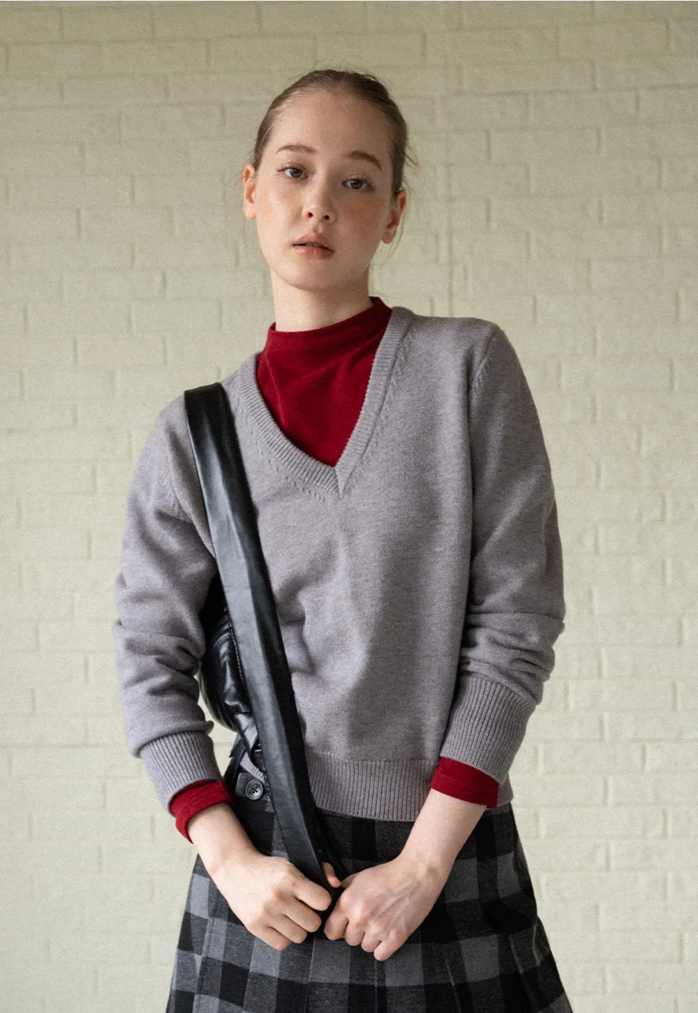 Basic Mock Neck Long Sleeve Top