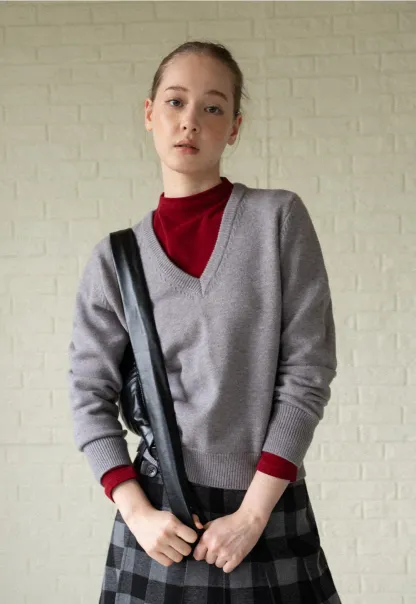 Basic Mock Neck Long Sleeve Top