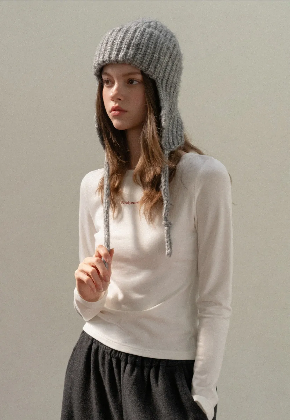 Trendy White Long Sleeve Tee