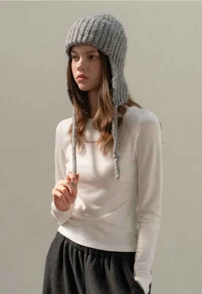 Trendy White Long Sleeve Tee