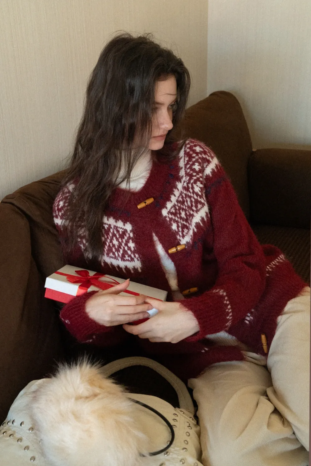 Fair Isle Button-Down Cardigan