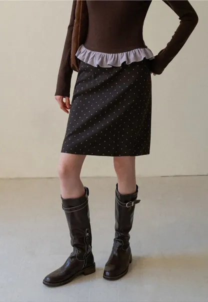 Polka Dot A-Line Mini Skirt