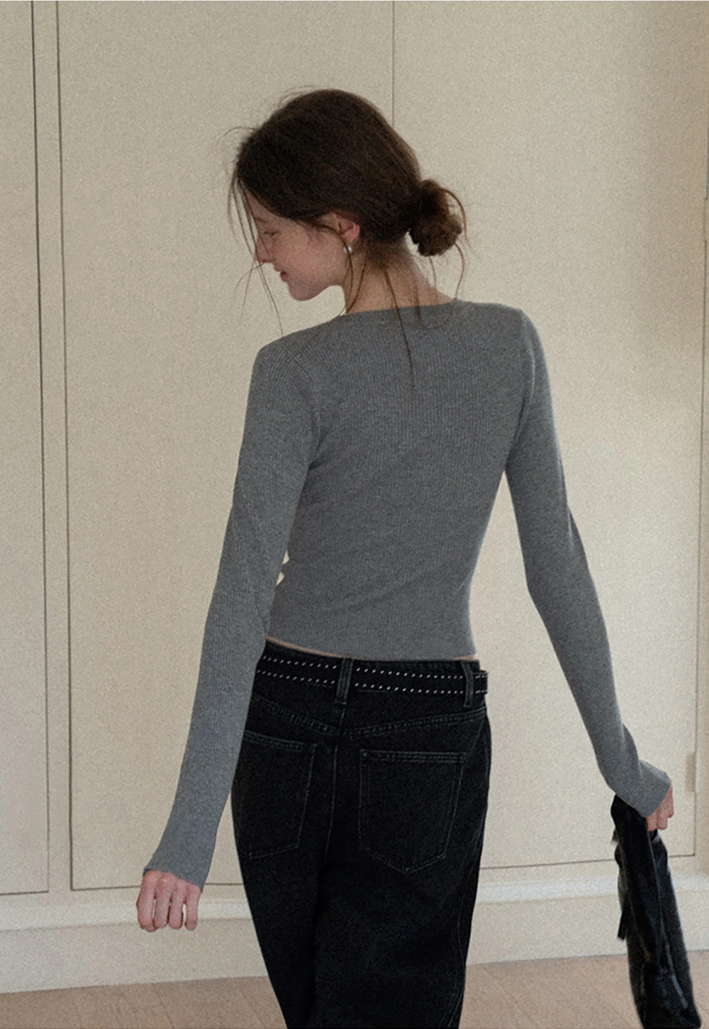 Women Basic Ribbed Sweater for Layering