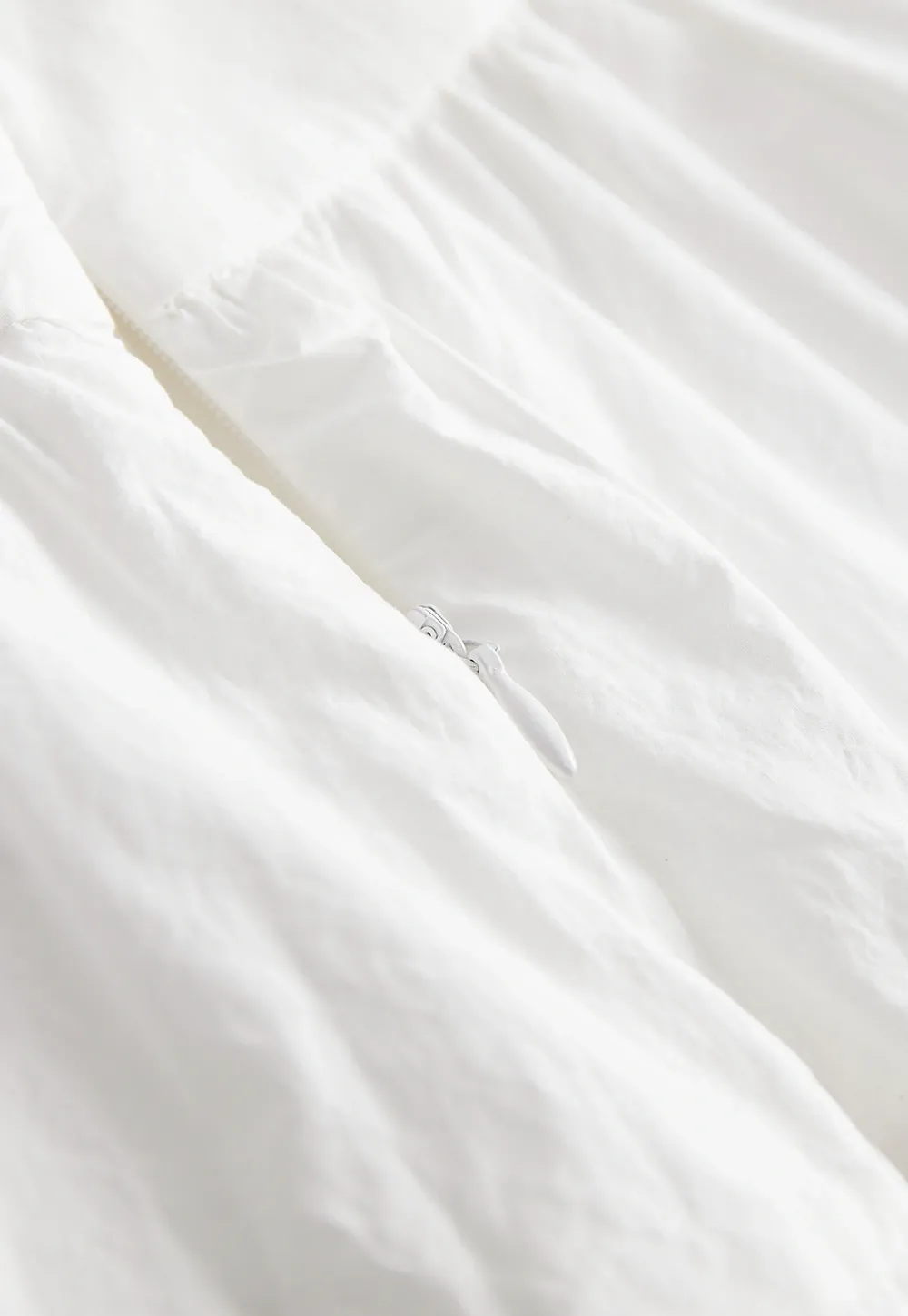 White Collared Button-Up Top