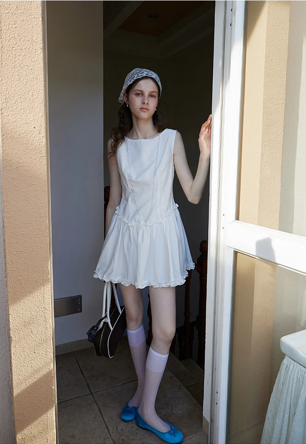 Cute Sleeveless Tartan Mini Dress