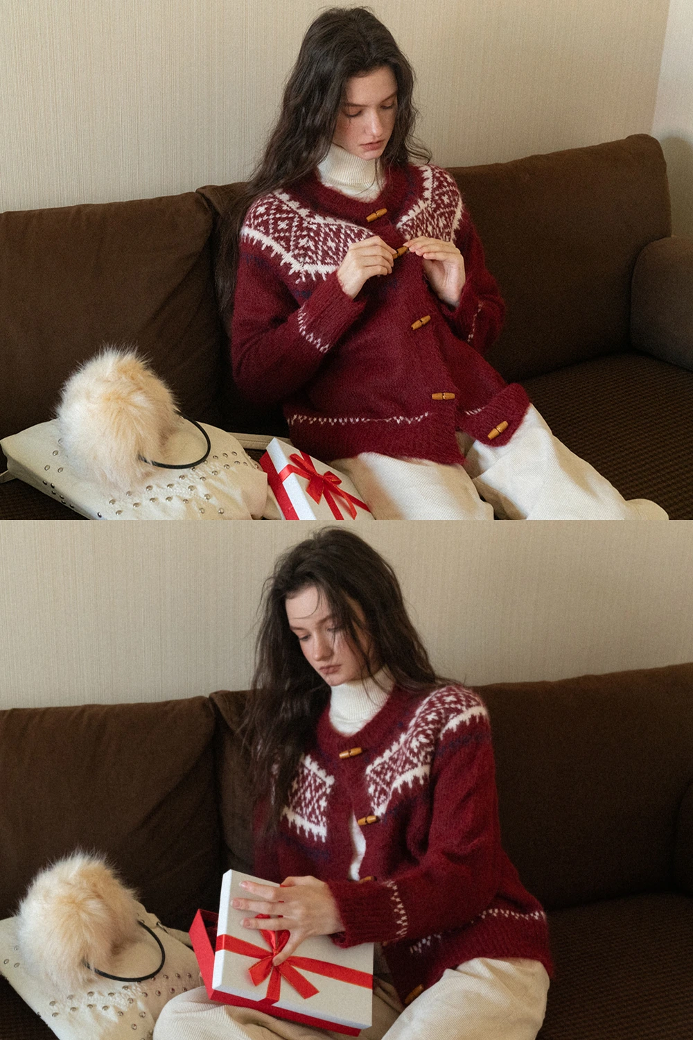 Fair Isle Button-Down Cardigan