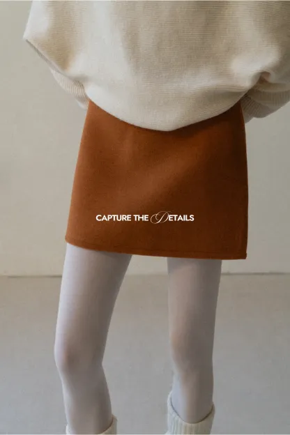 Basic A-Line Wool Skirt