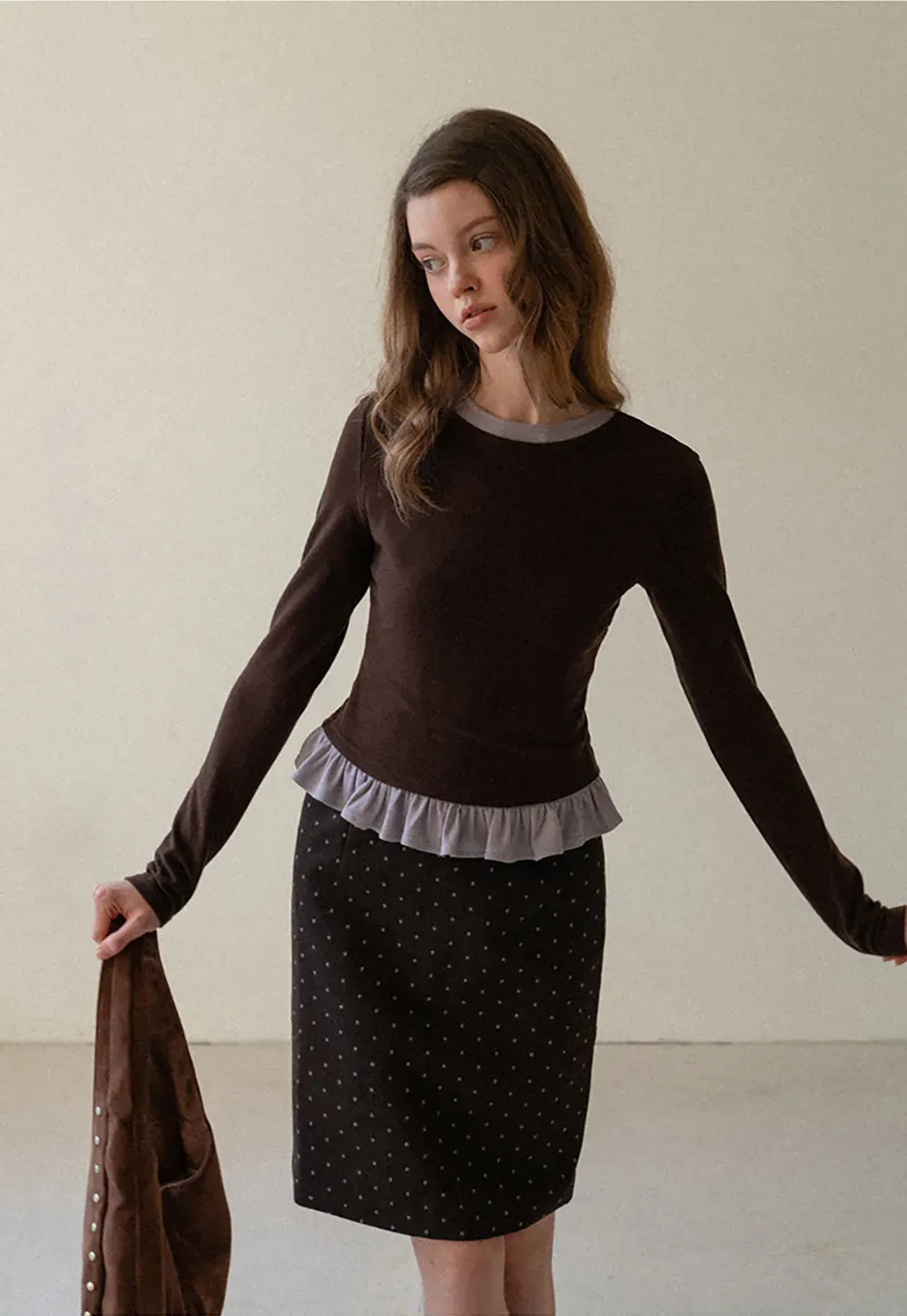 Polka Dot A-Line Mini Skirt