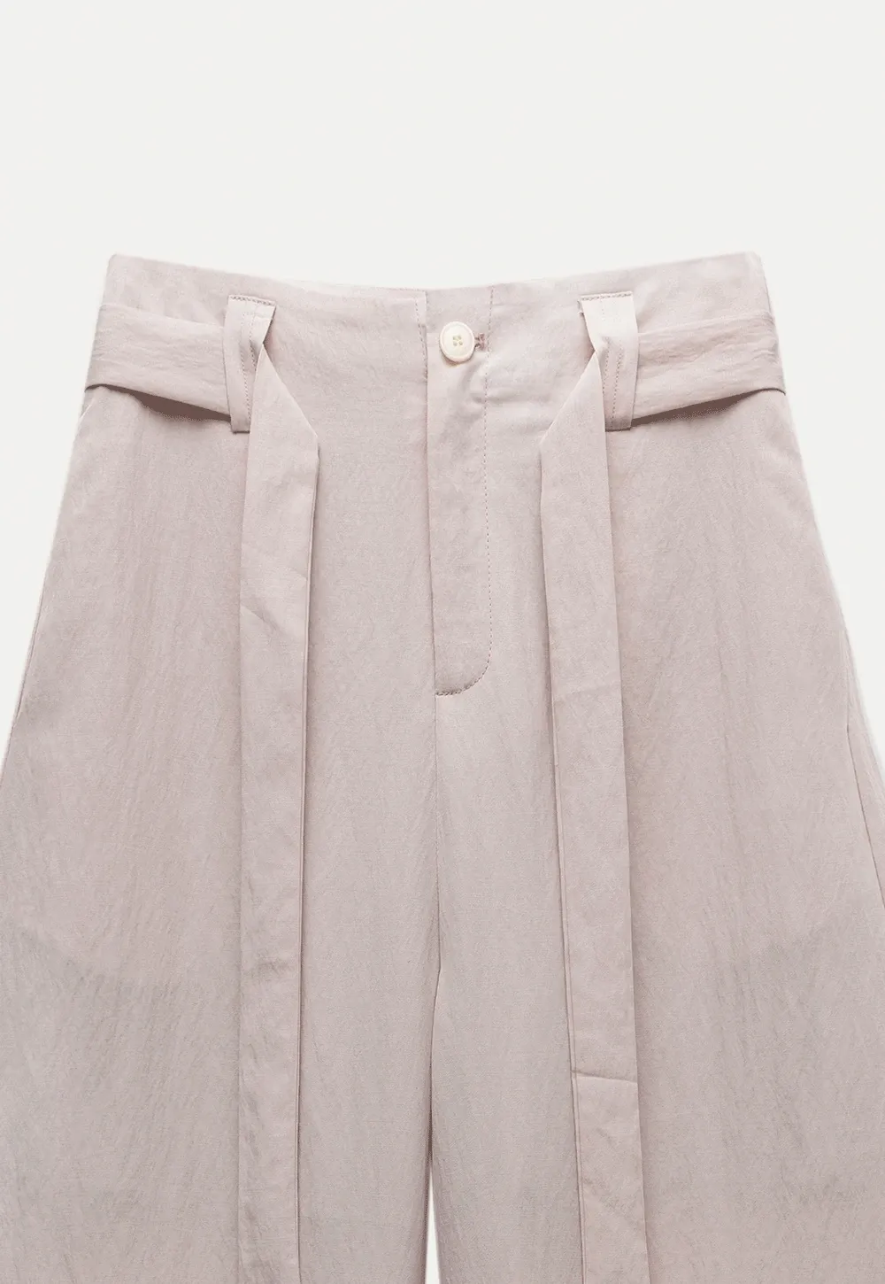 Women's High Waist Balloon Pants with Belted Waist