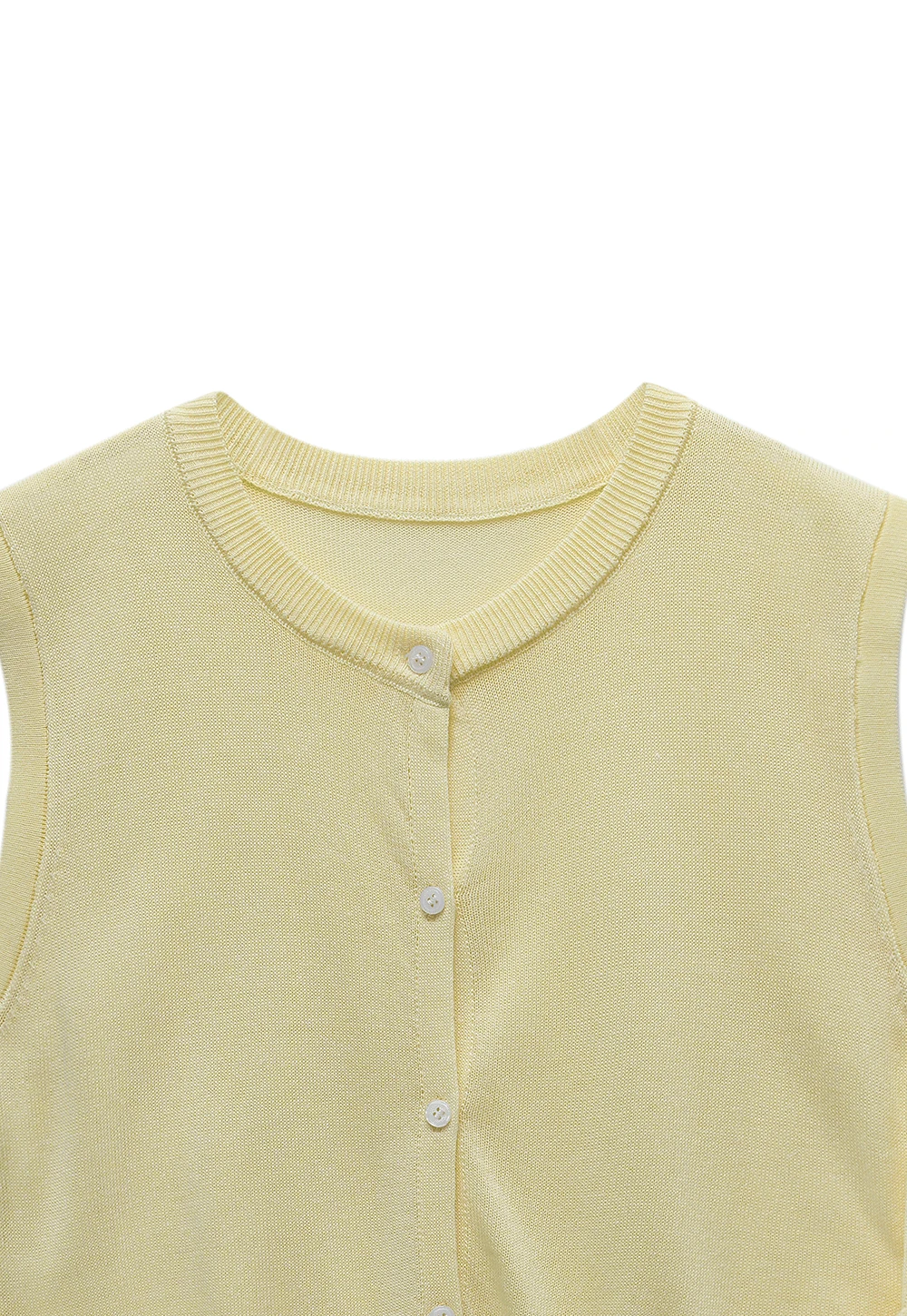 Women's Sleeveless Knit Top with Waist Tie