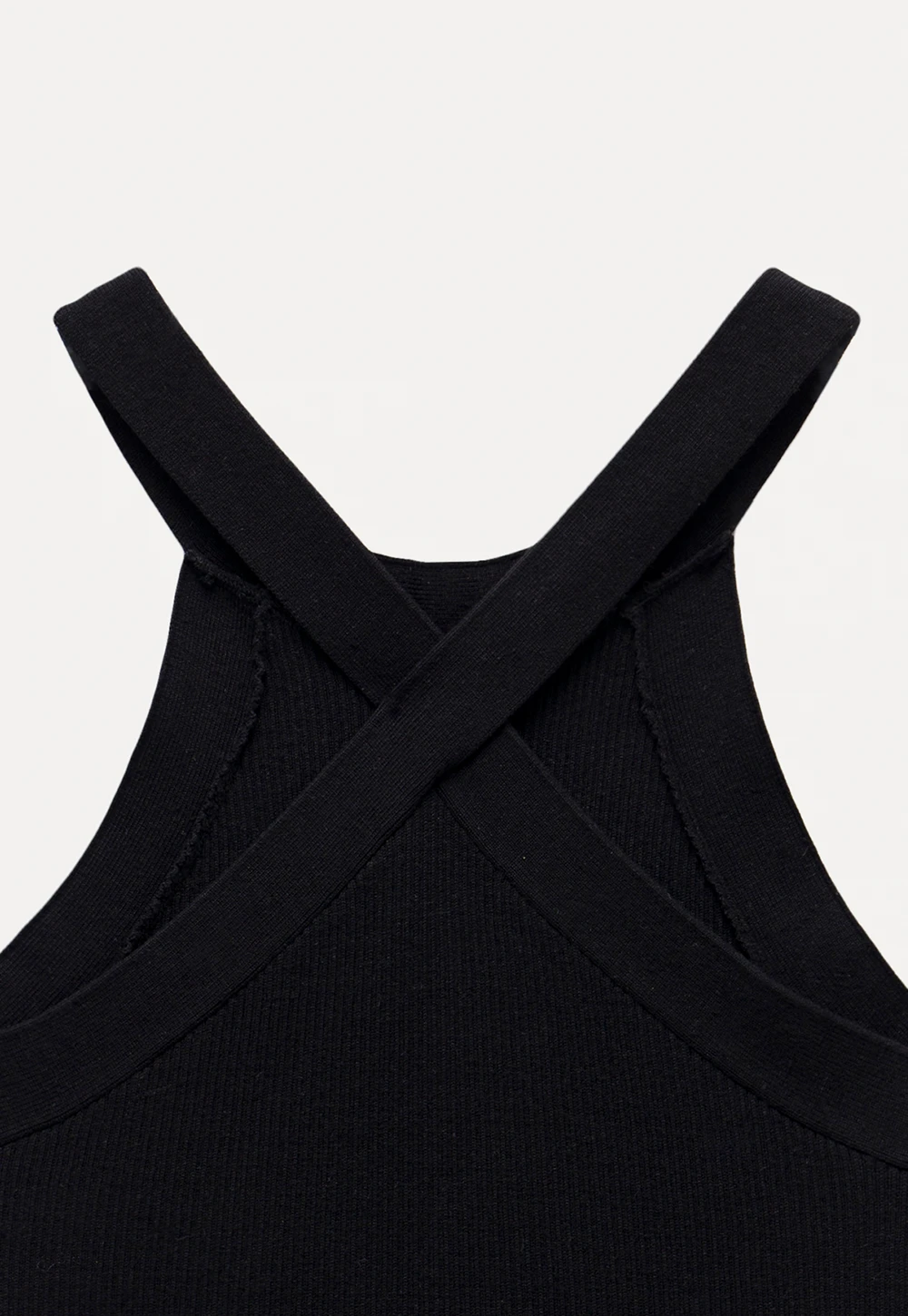 Women’s Ribbed High Neck Halter Tank Top