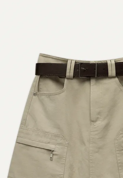 Women's High-Waist A-Line Mini Jean Skirt