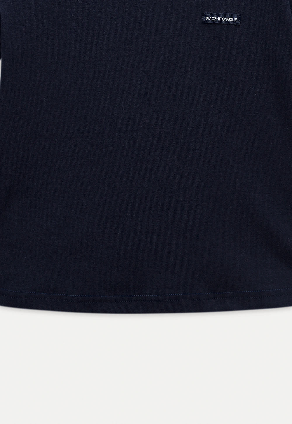 Women's Navy Ringer T-Shirt with Logo