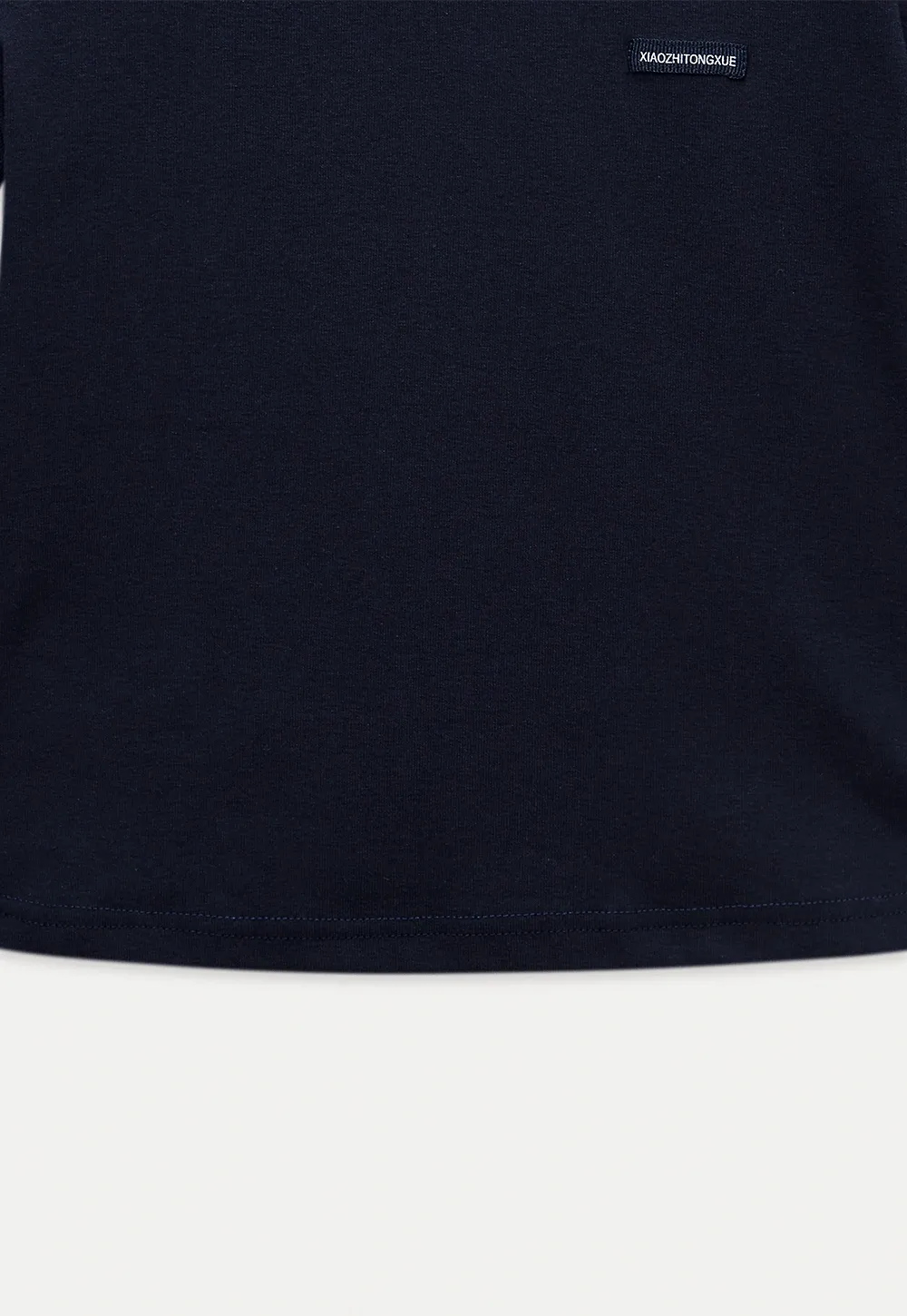 Women's Navy Ringer T-Shirt with Logo