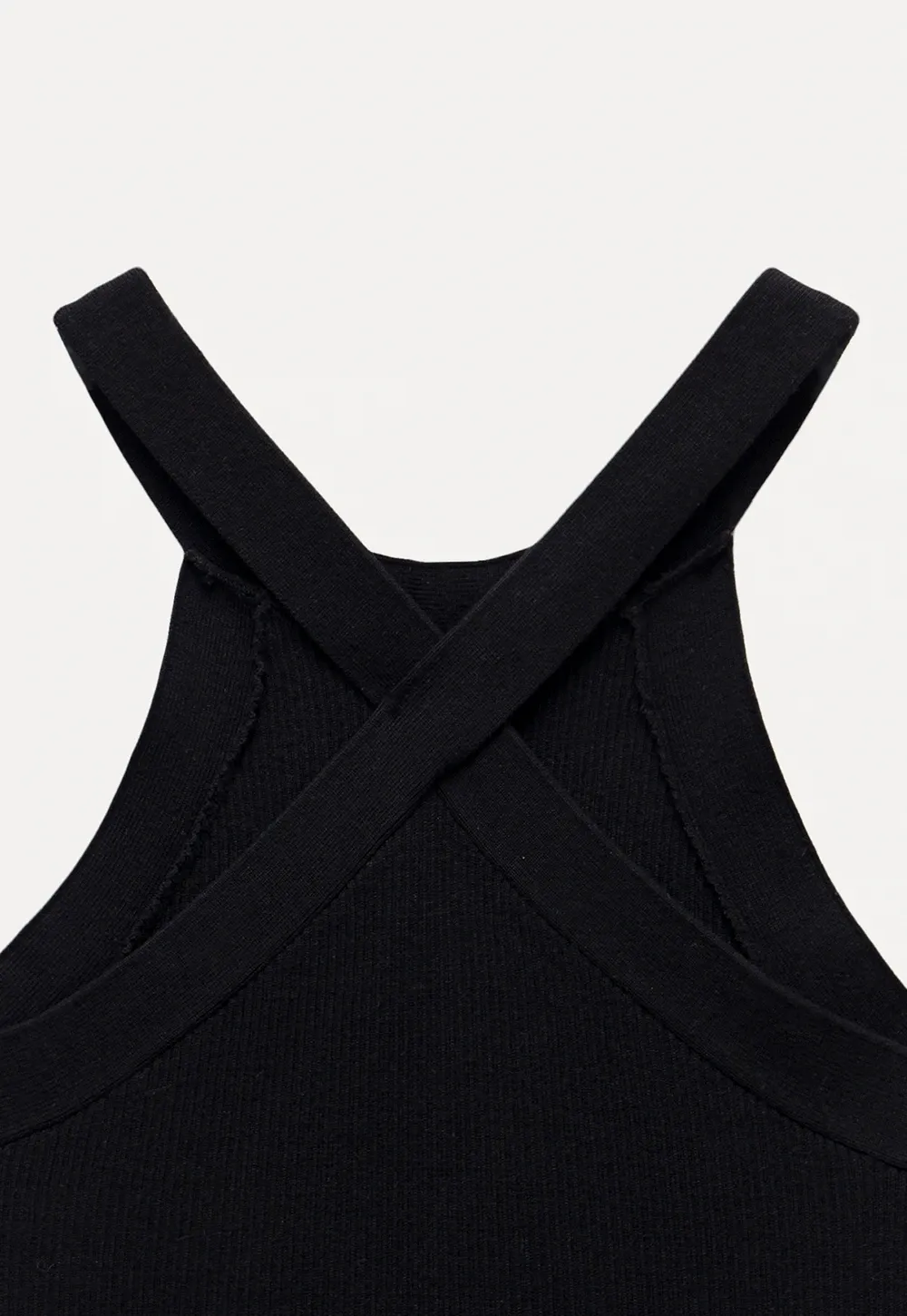 Women’s Ribbed High Neck Halter Tank Top