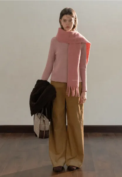 Wide-Leg Corduroy Pants
