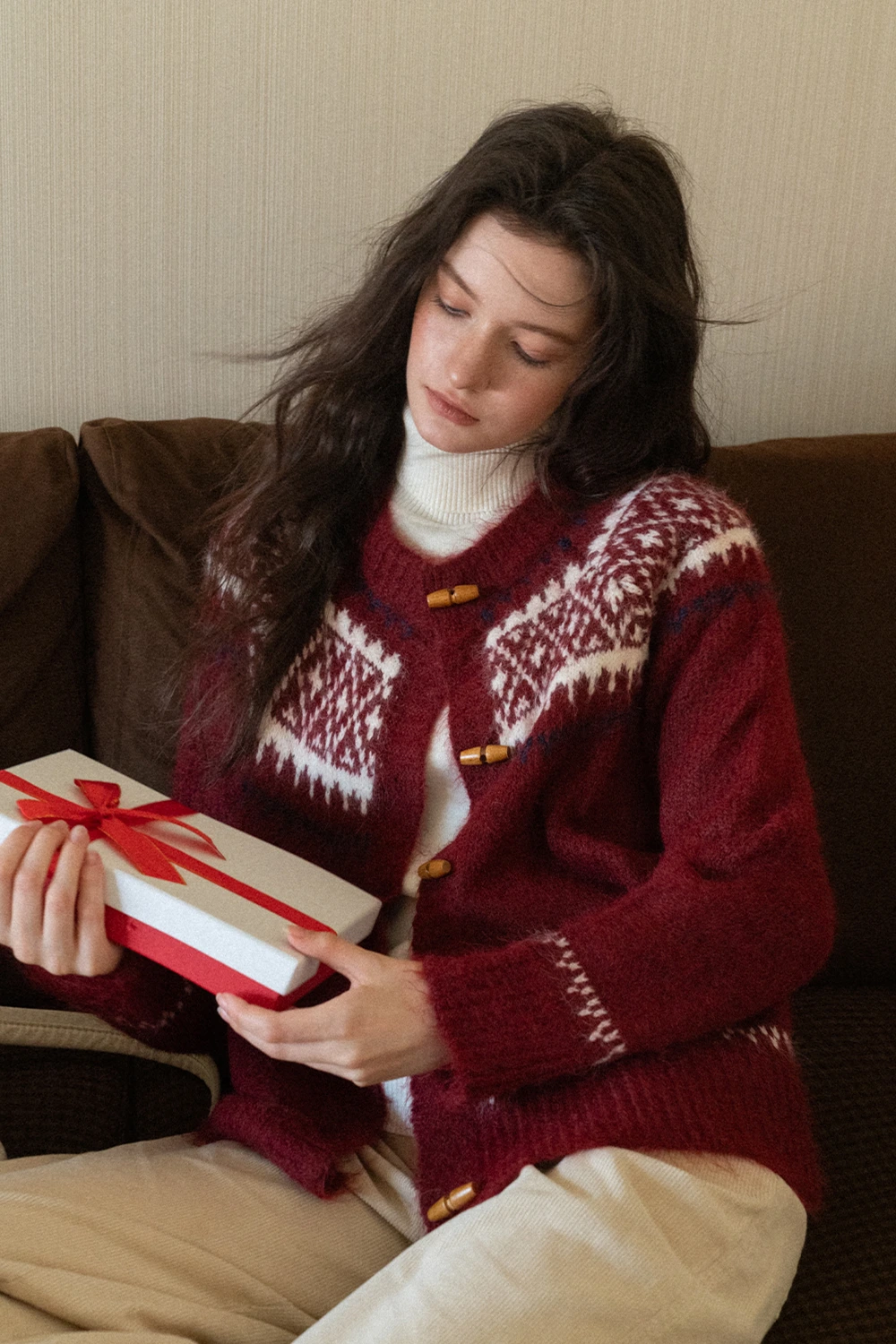 Fair Isle Button-Down Cardigan