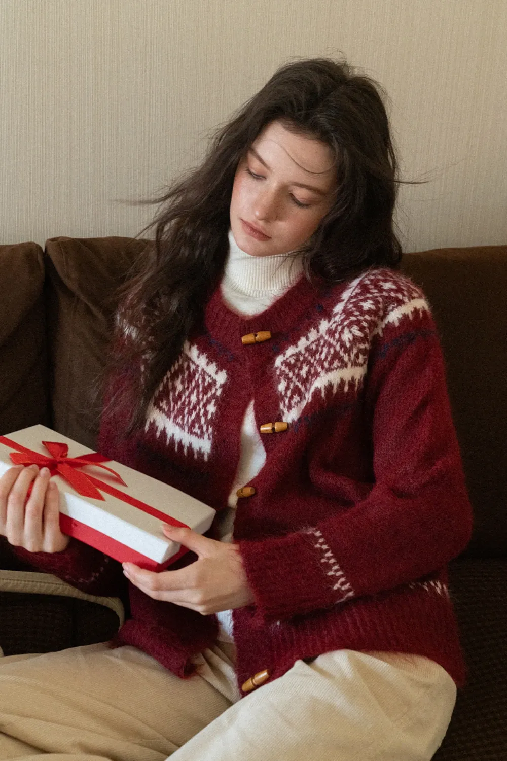 Fair Isle Button-Down Cardigan