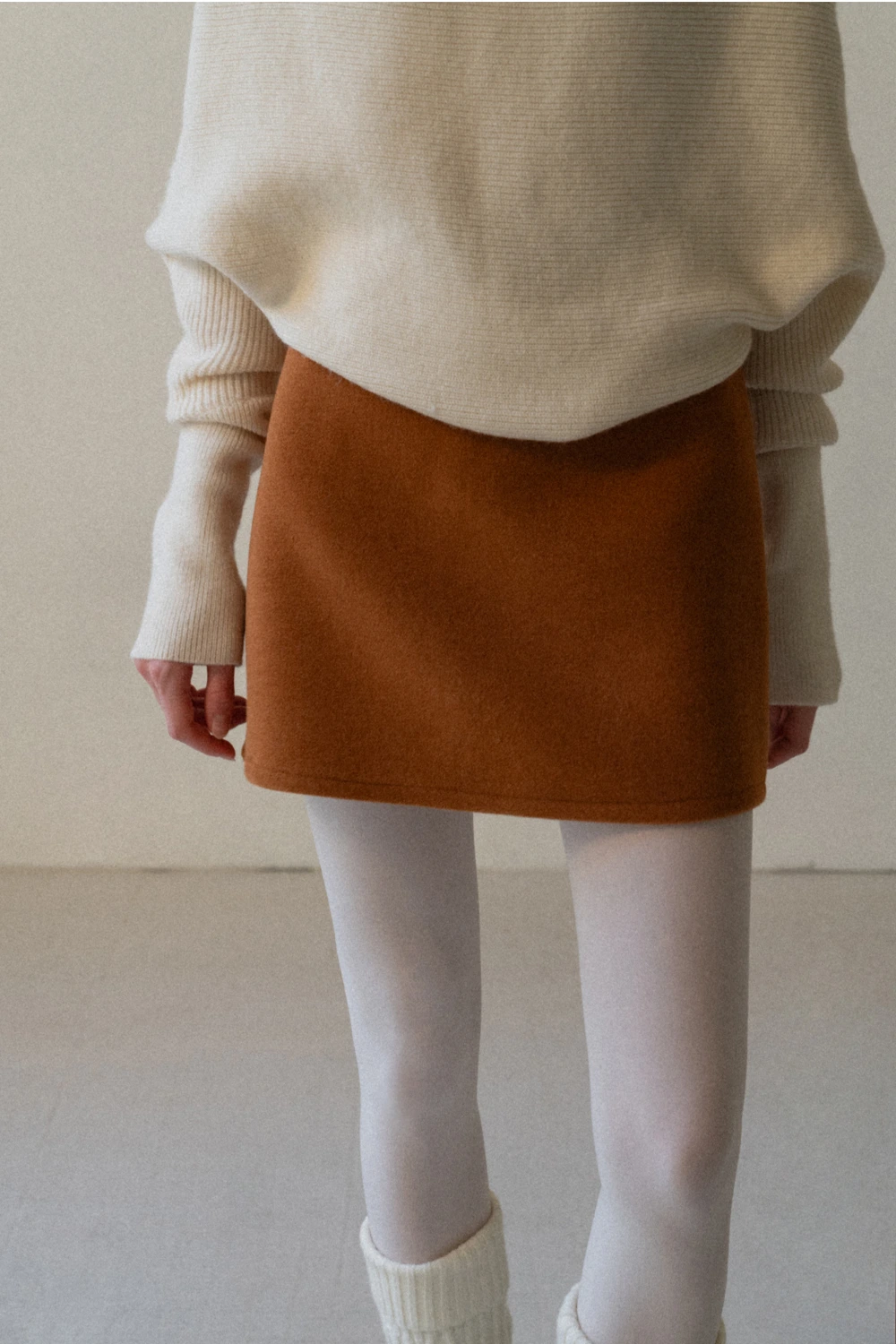 Basic A-Line Wool Skirt