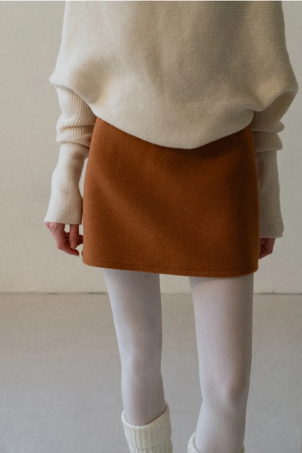 Basic A-Line Wool Skirt