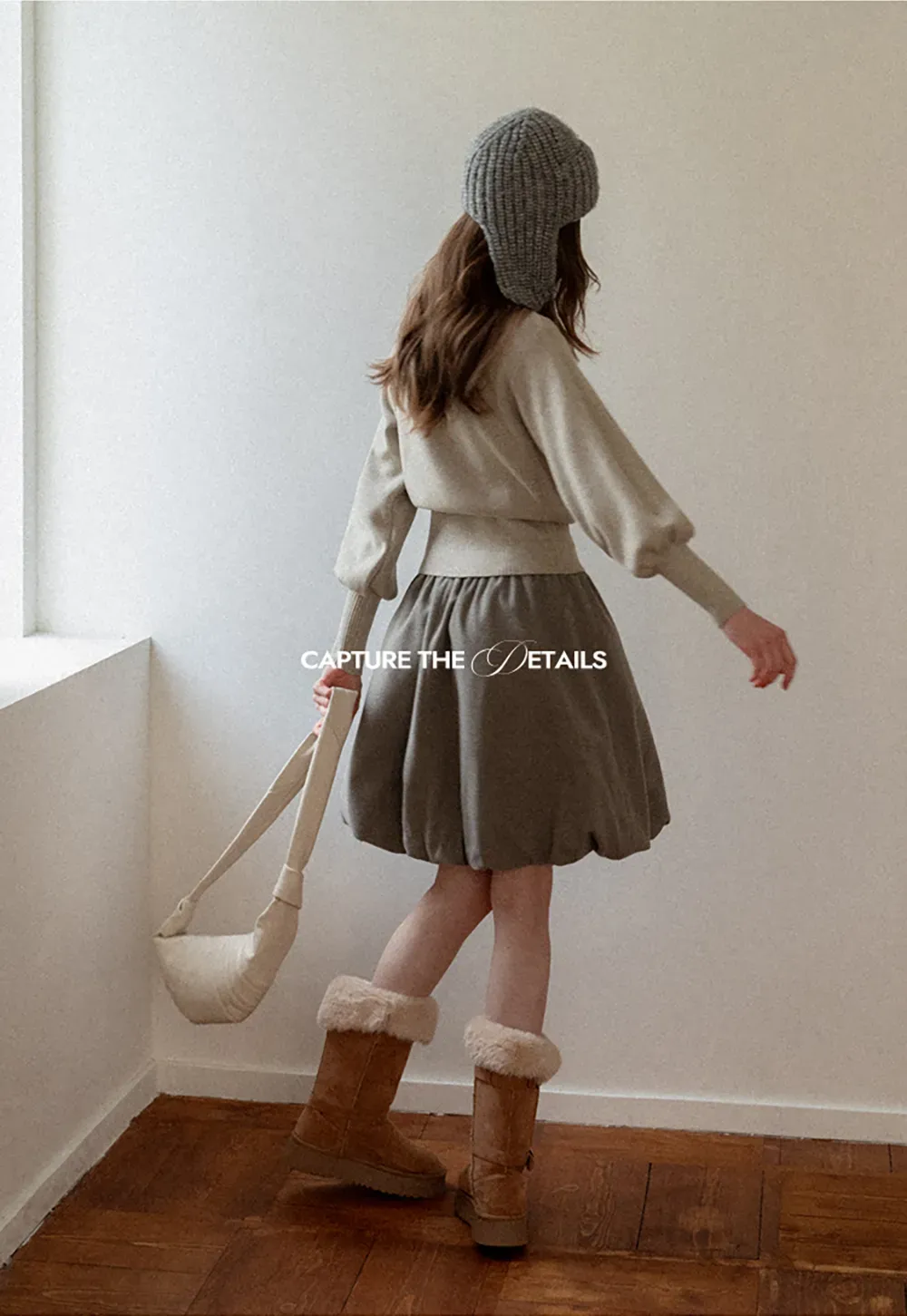 Bubble Hem Mini Skirt