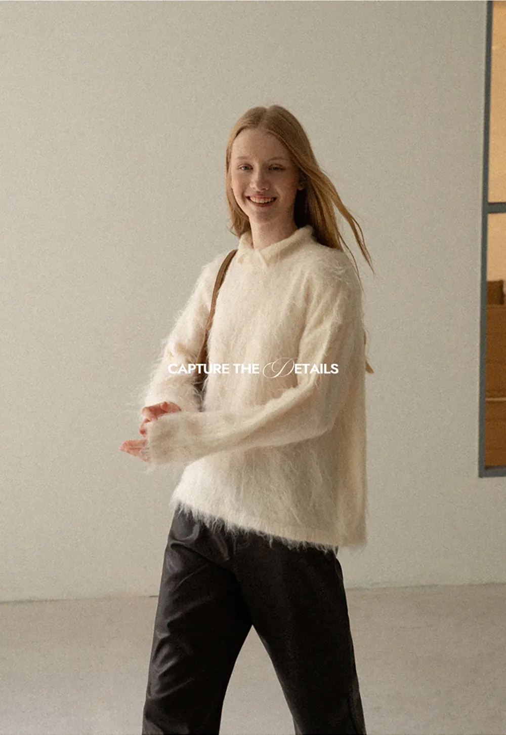 Pleated Wide Leg Leatherette Casual Pants