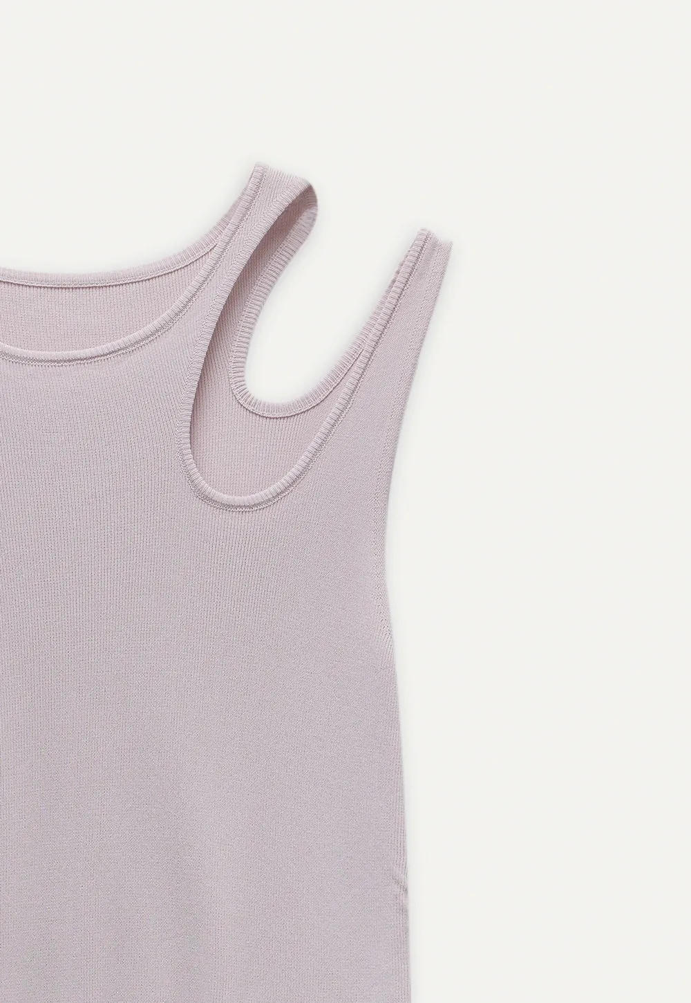 Asymmetric Cutout Knit Tank Top