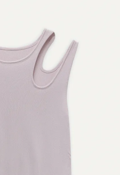 Asymmetric Cutout Knit Tank Top