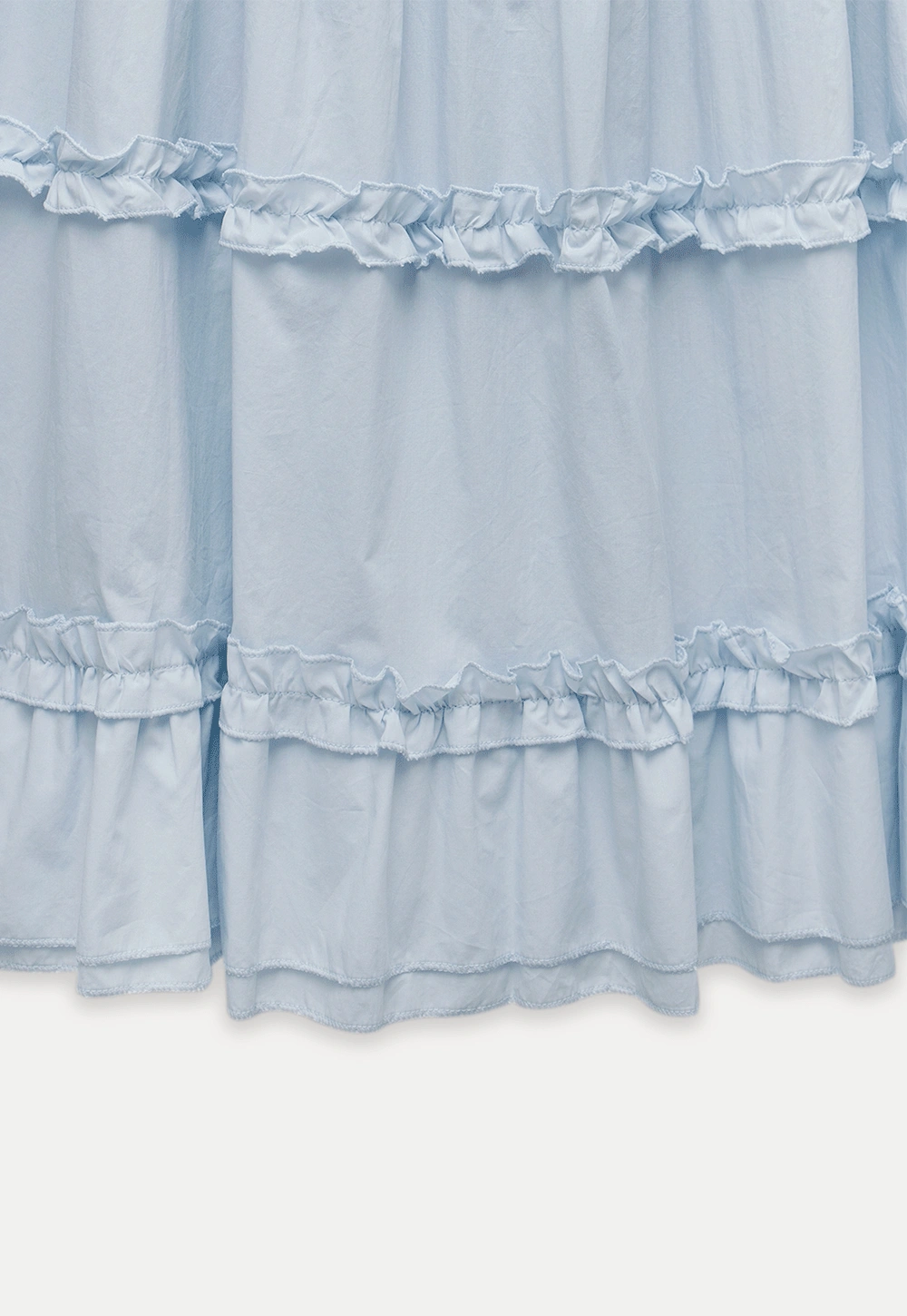 Tiered Ruffle Midi Skirt