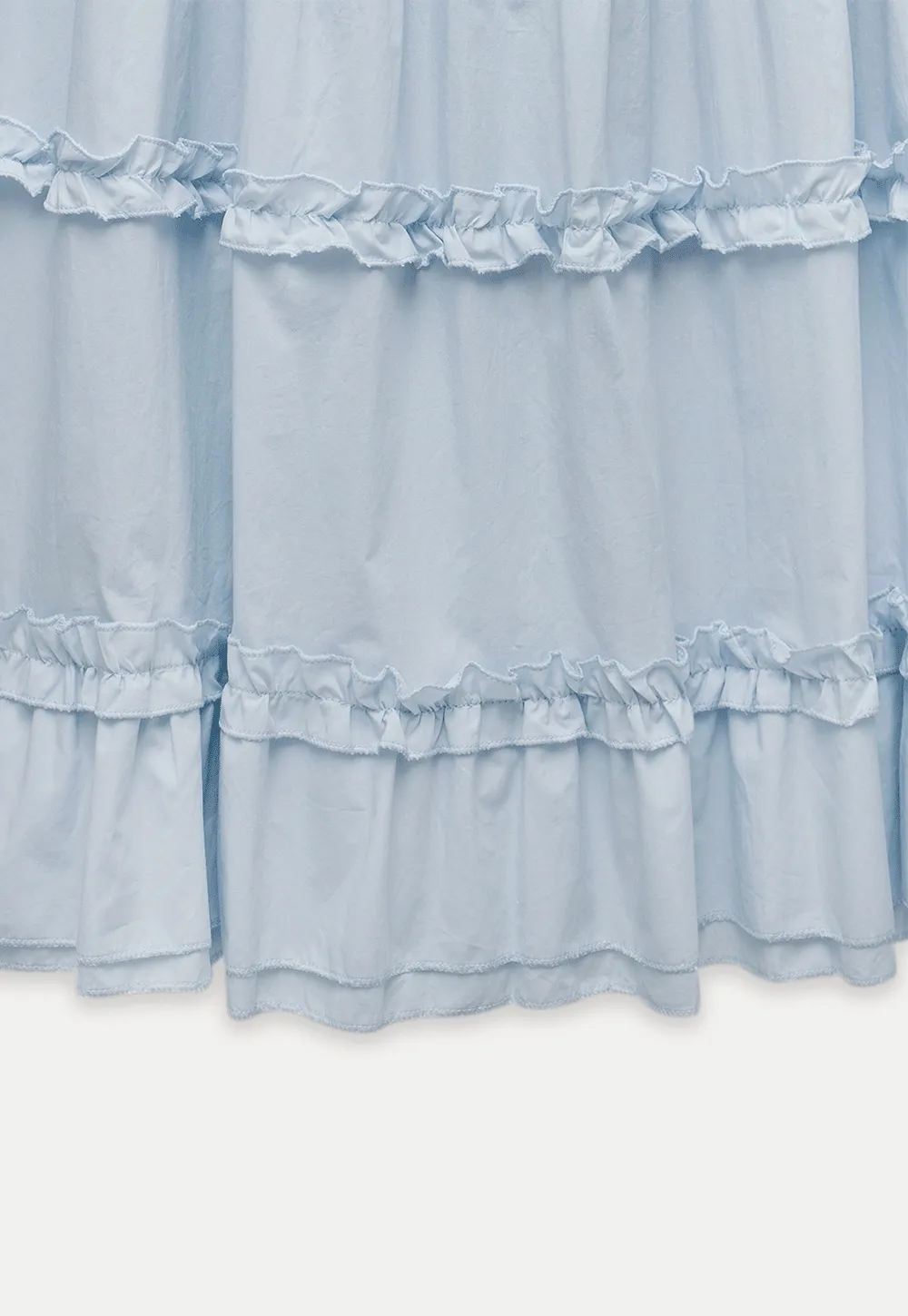 Tiered Ruffle Midi Skirt