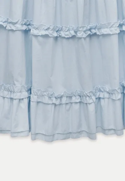 Tiered Ruffle Midi Skirt